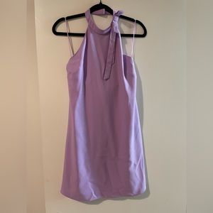Nicole Miller | Purple Lilac Bow Neck Halter Dress Size 6
